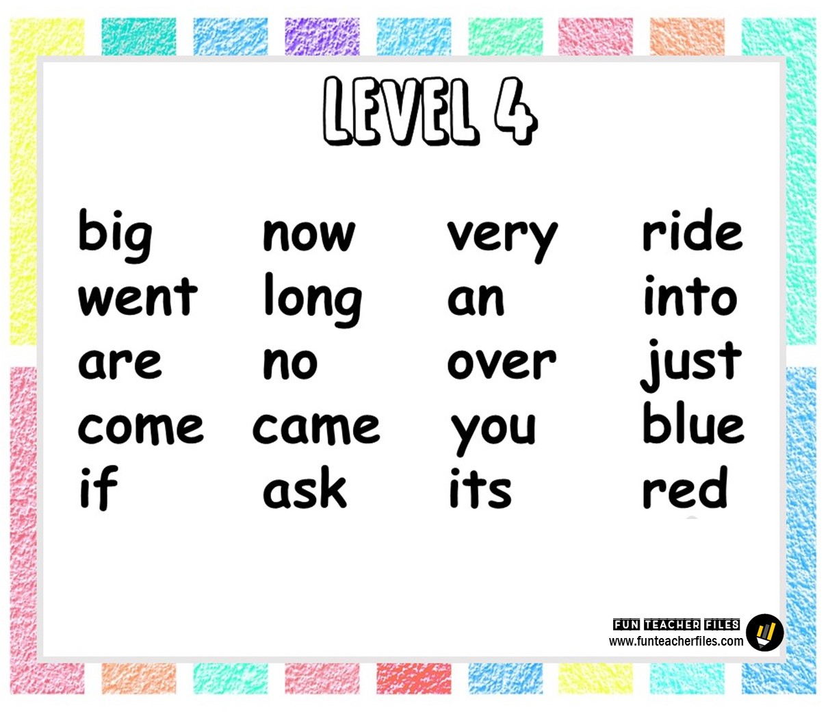 basic-sight-words-charts-in-different-levels-fun-teacher-files