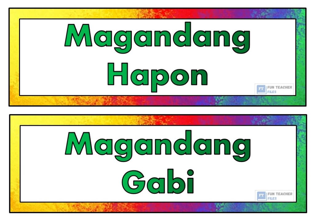 Magagalang Na Pananalita Flashcards Fun Teacher Files