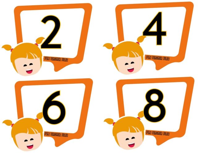 Skip 2 Card Skip Counting by 2's Flashcards - Fun Teacher Files