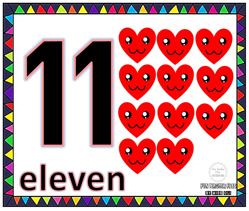 Number Flashcards 1 20 Fun Teacher Files