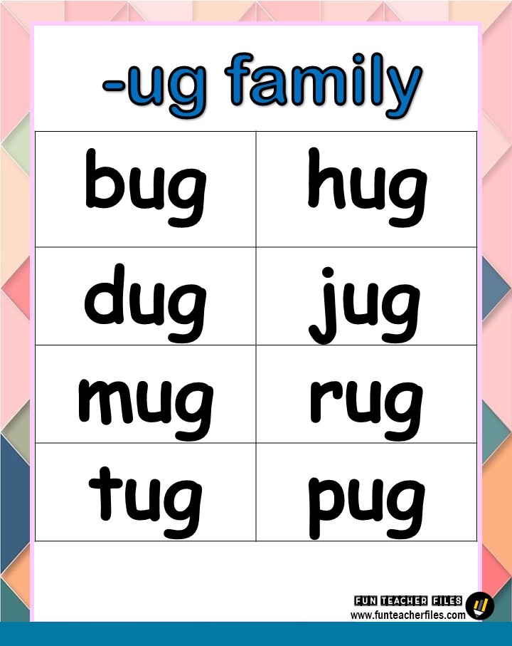 word-family-un-ump-ug-uck-family-fun-teacher-files