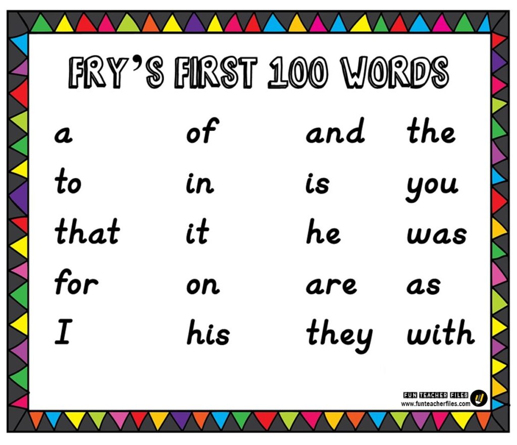 Fry s Second 100 Sight Words Fun Teacher Files