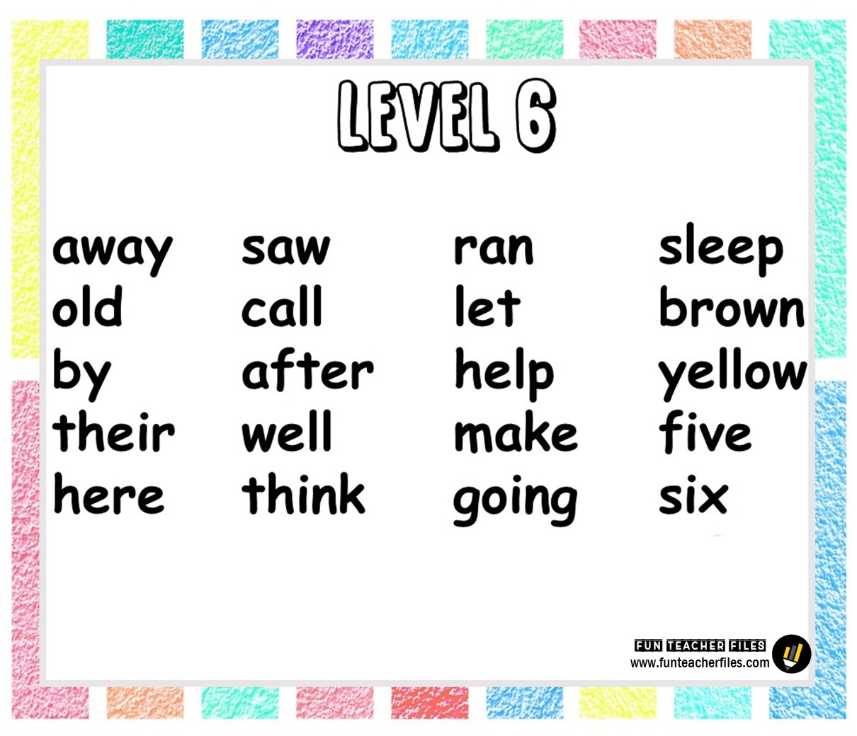 basic-sight-words-in-different-levels-fun-teacher-files