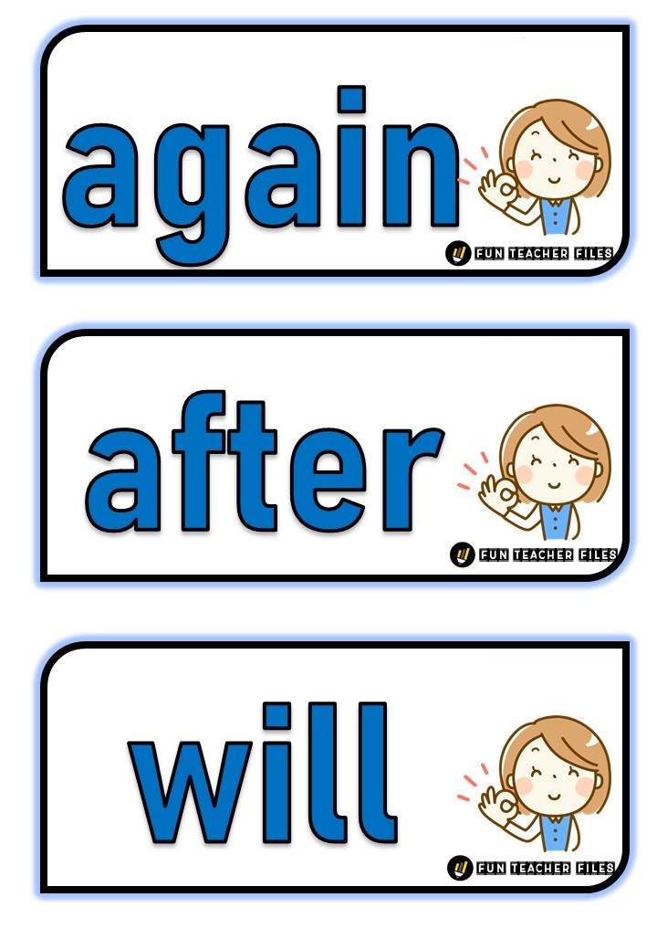 at sight words flash cards