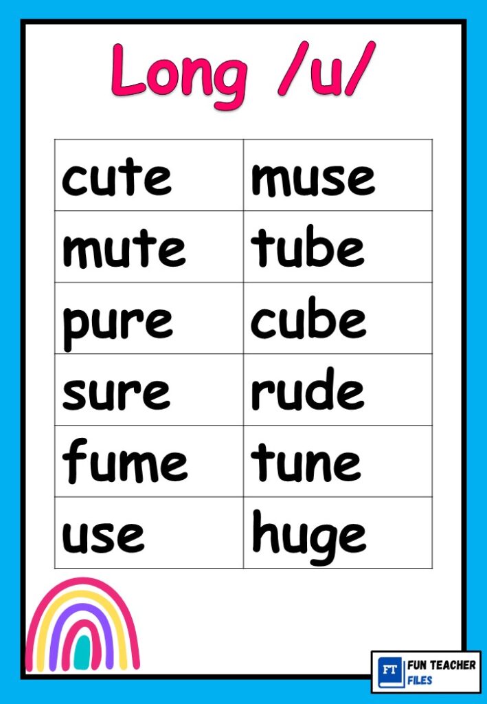 Words with Long Vowel Sounds - Fun Teacher Files