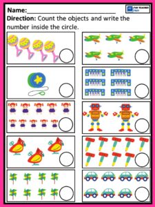 Counting Worksheet One to Ten - Fun Teacher Files