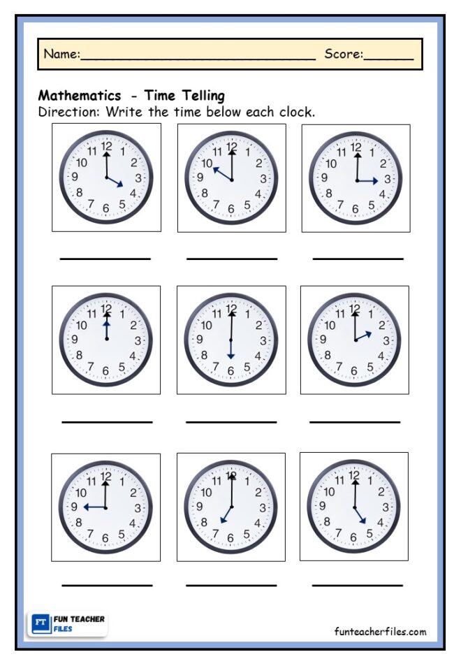 tiime-telling-worksheet