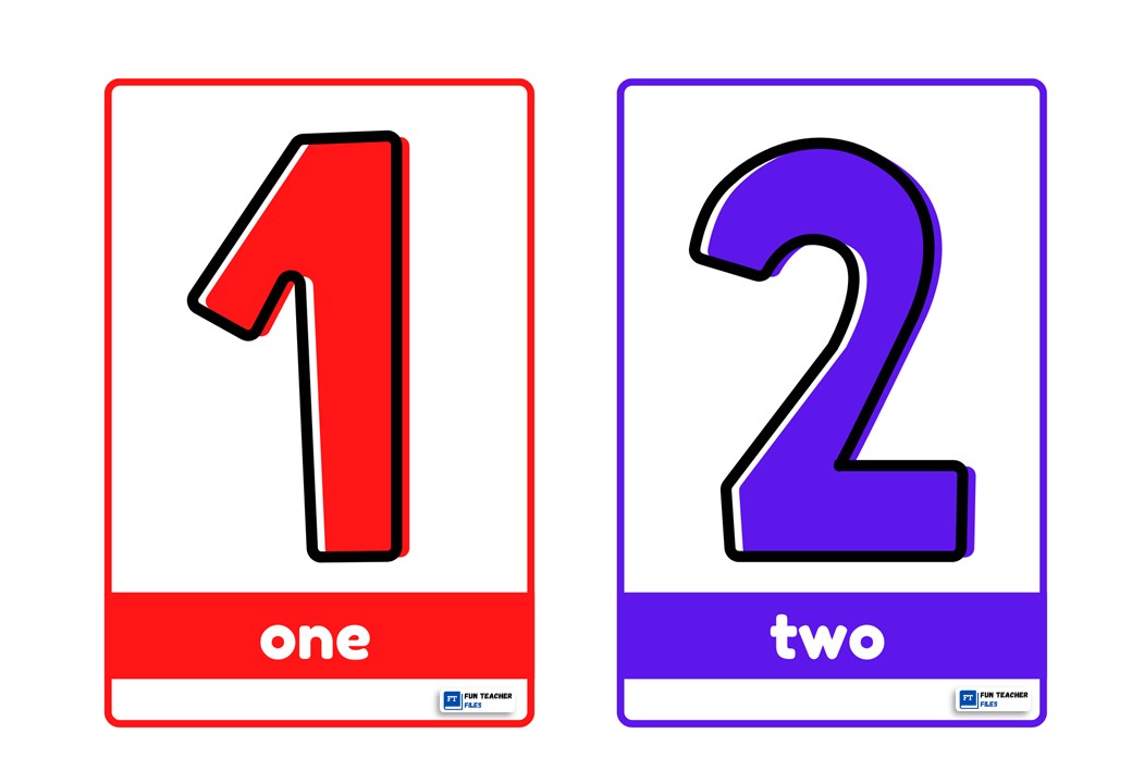 Number Flashcards 1 to 10 - Fun Teacher Files