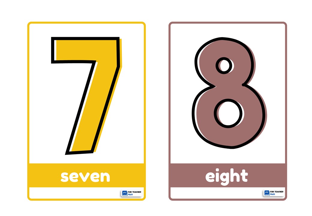 Number Flashcards 1 To 10 Fun Teacher Files