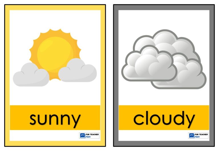 Weather Flashcards - Fun Teacher Files