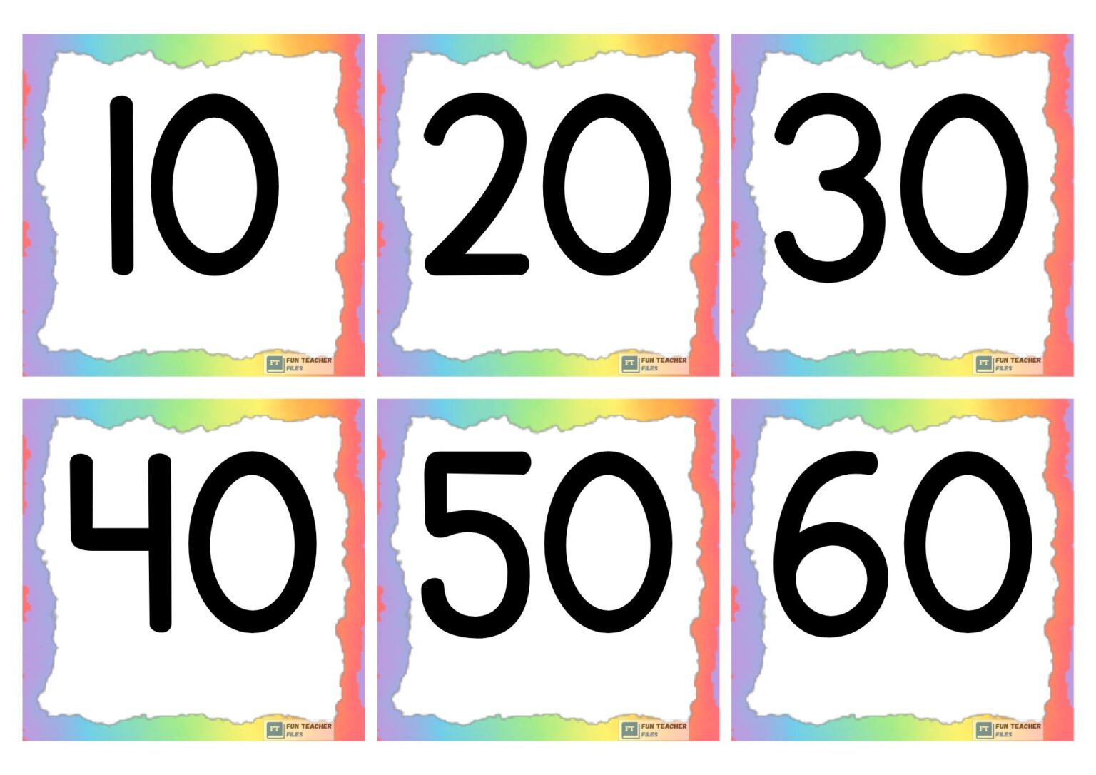 Skip Counting By 10 s Flashcards Fun Teacher Files