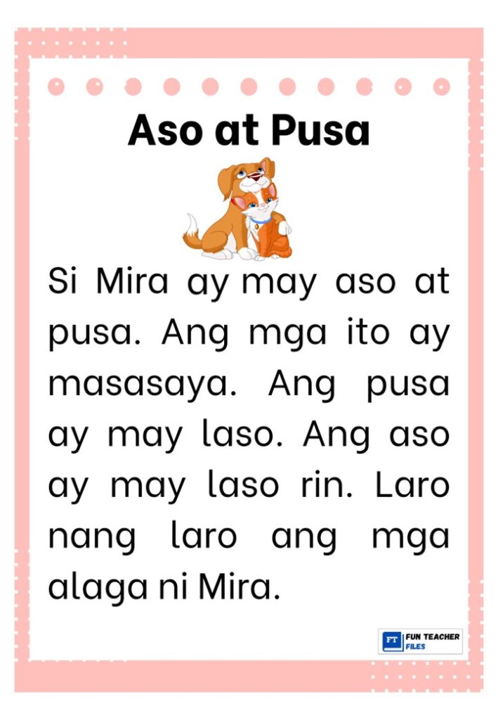 Teacher Fun Files Tagalog Reading Passages 3 4a6