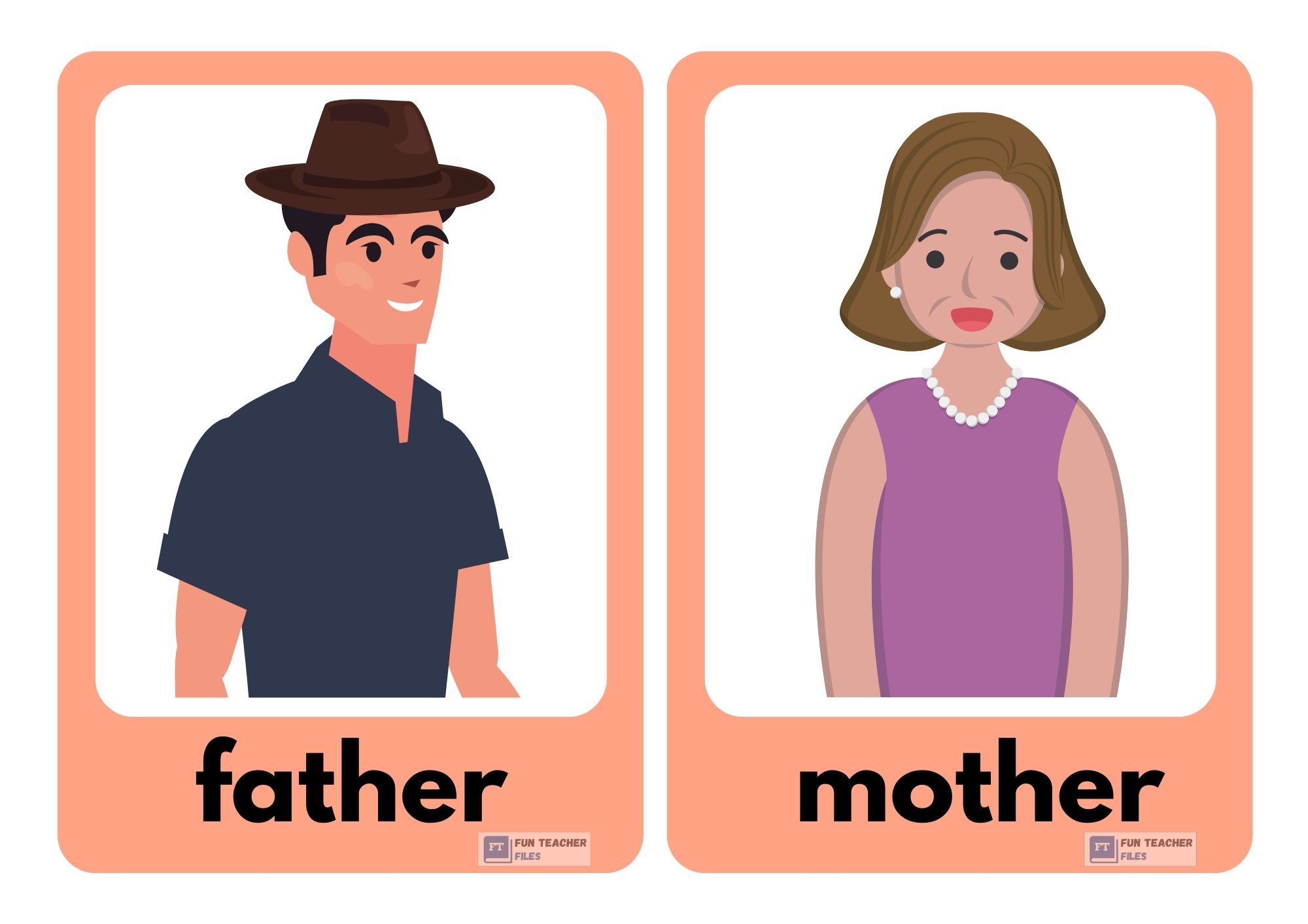Members Of The Family Flashcards Fun Teacher Files