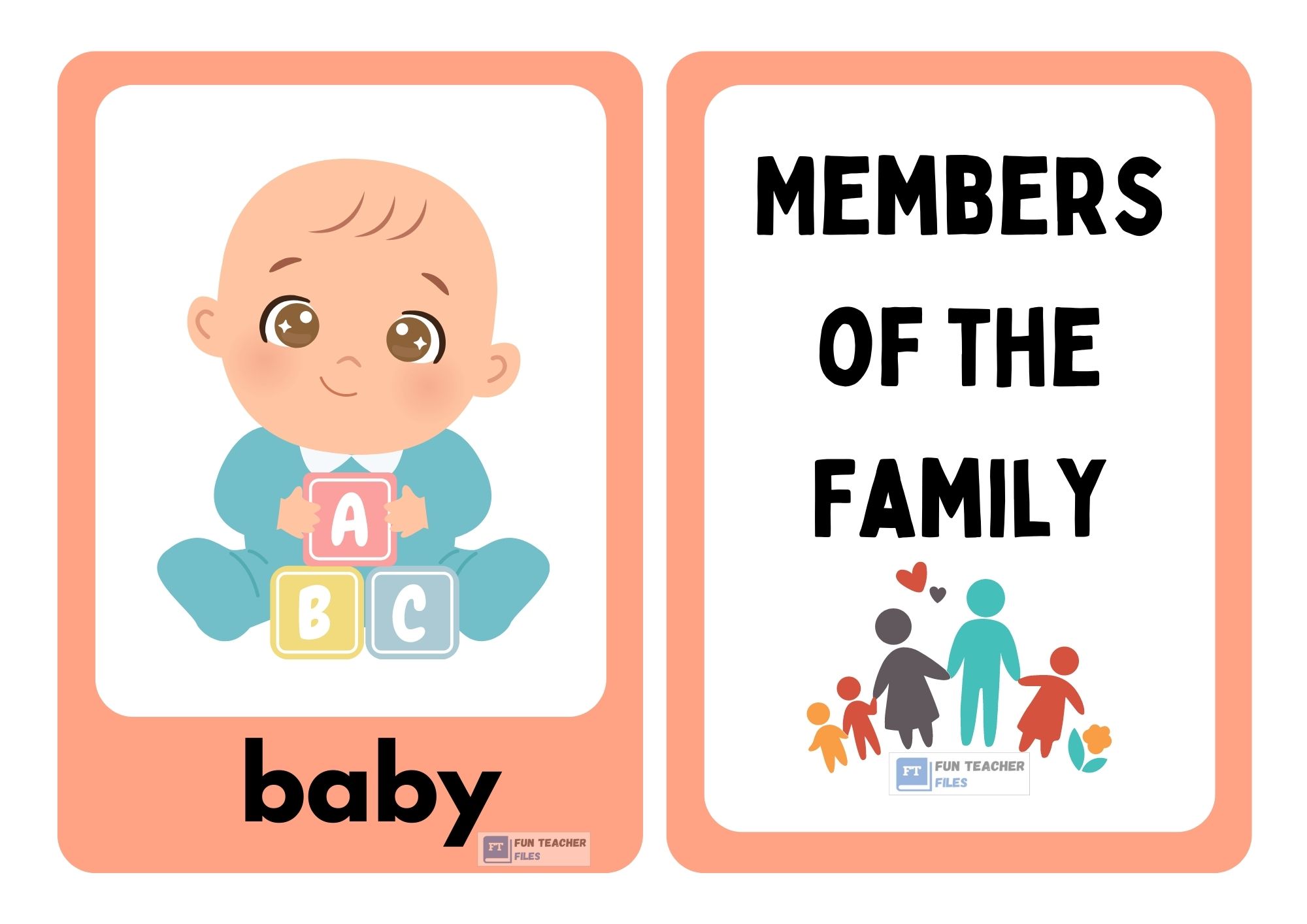 Members Of The Family Flashcards Fun Teacher Files