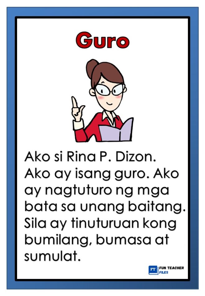 Filipino Reading Passages About Jobs - Fun Teacher Files