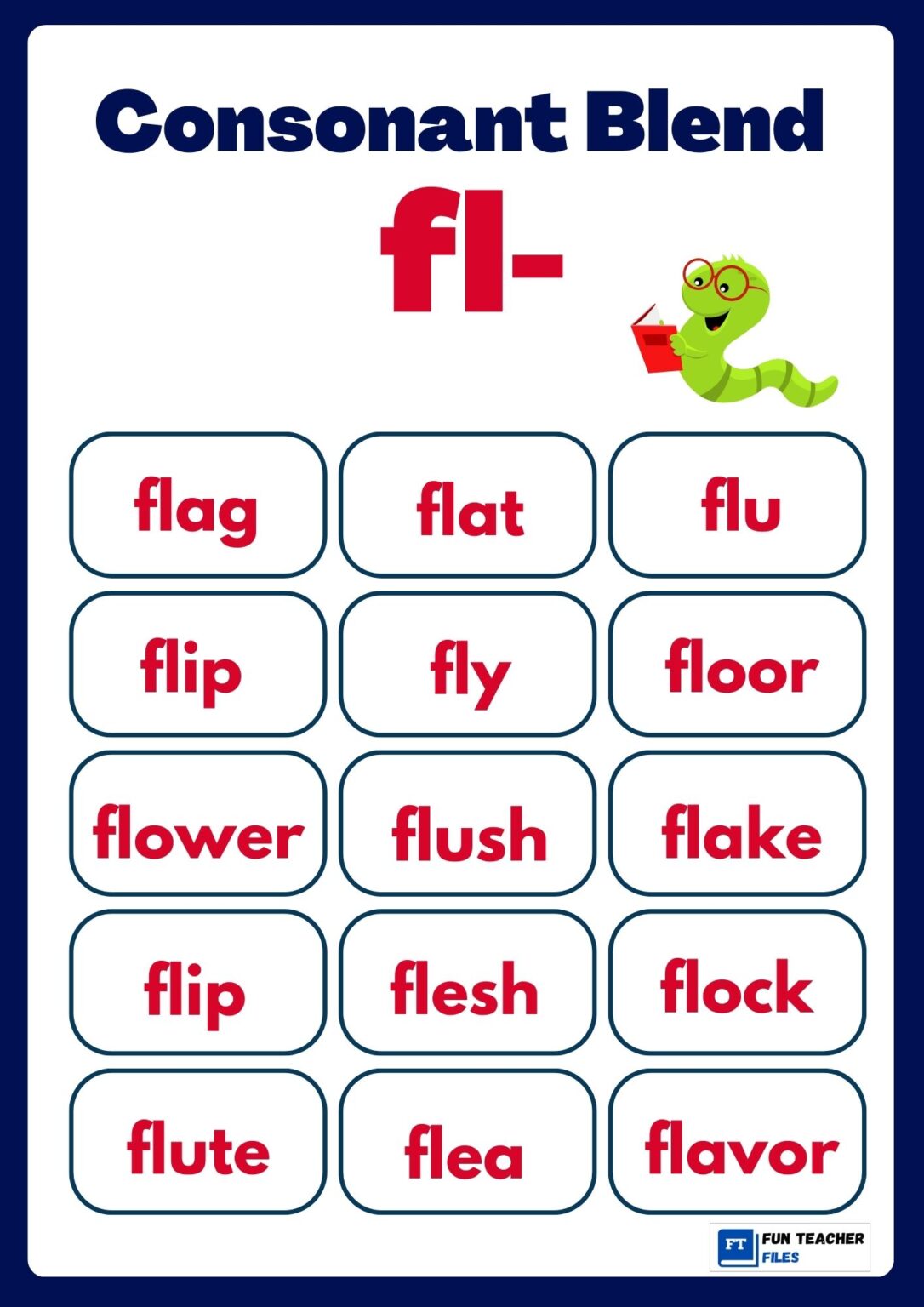 Consonant Blend Chart - Fun Teacher Files