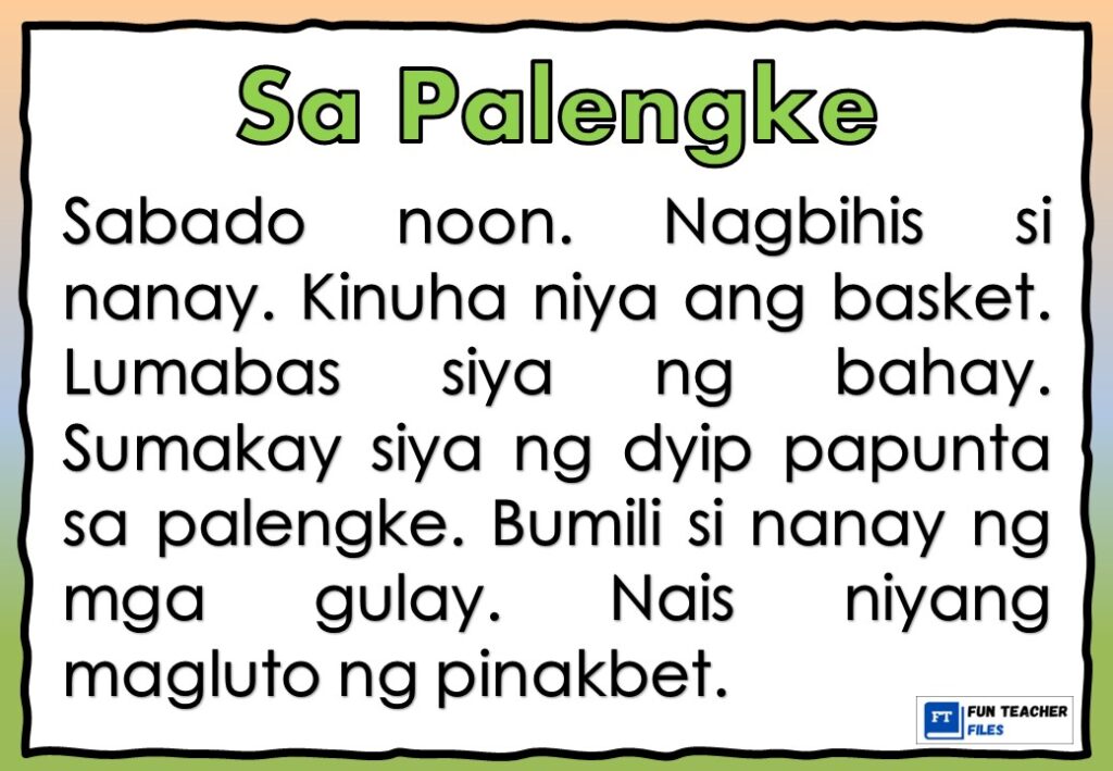 Filipino Reading Materials With Comprehension Questions Set 2 Fun