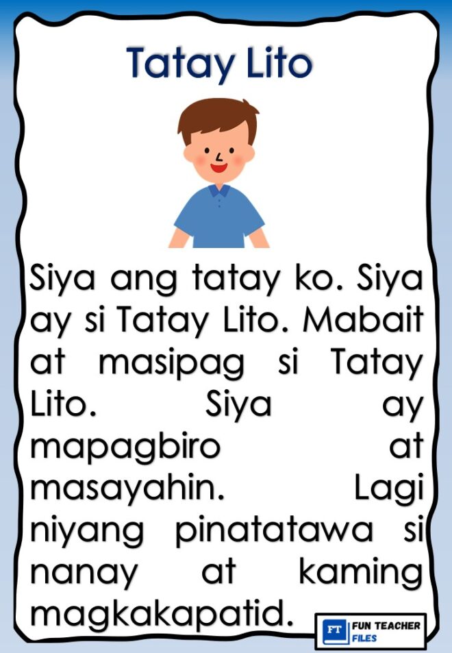 Reading Materials in Filipino about Family - Fun Teacher Files