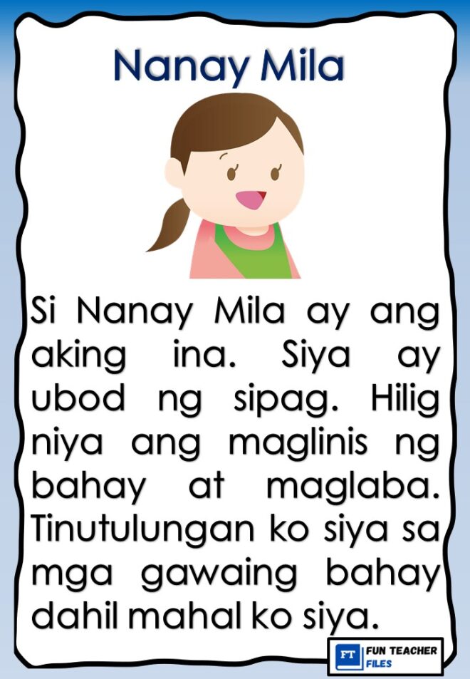 Reading Materials in Filipino about Family - Fun Teacher Files