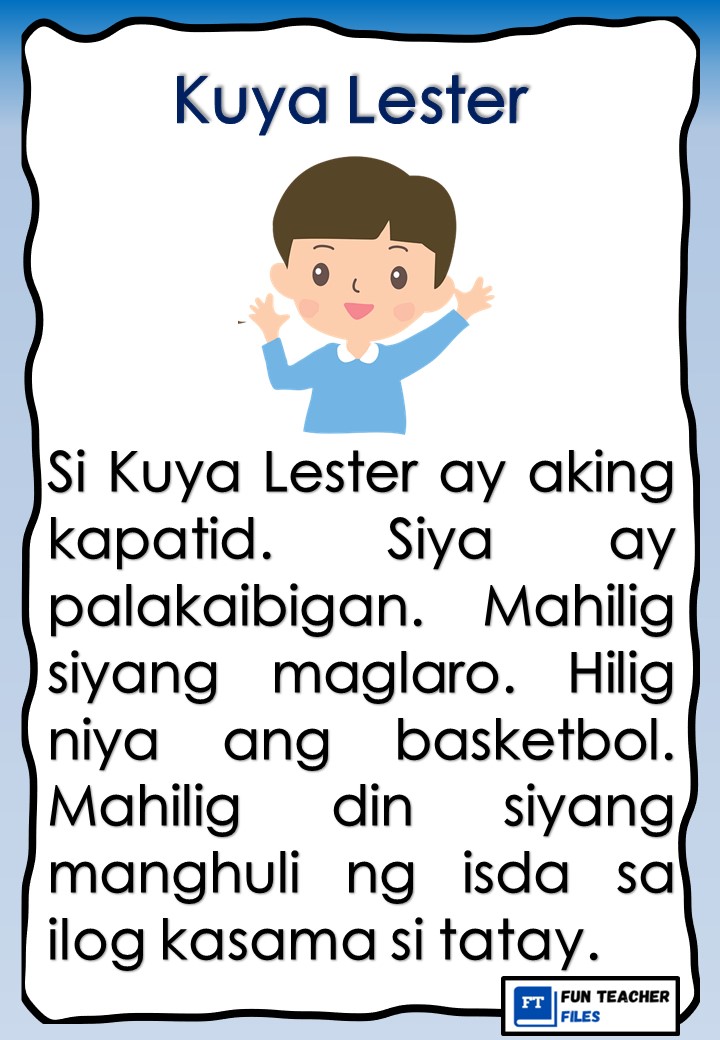 Reading Materials in Filipino about Family - Fun Teacher Files