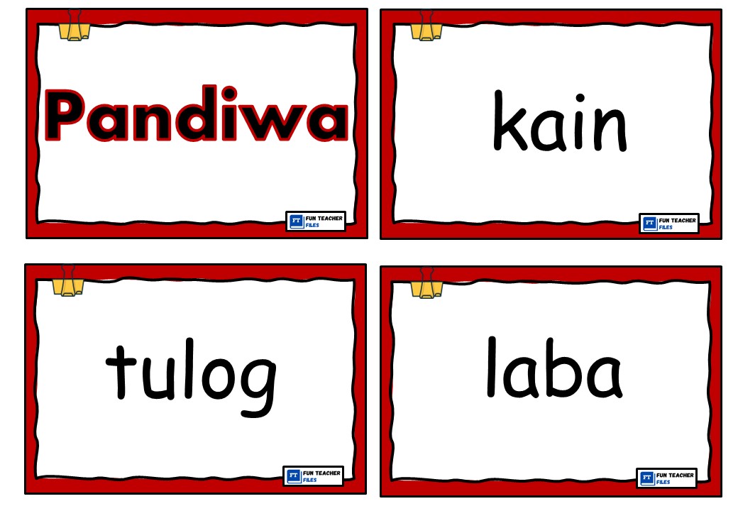 Pandiwa Flashcards - Fun Teacher Files