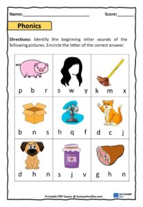 Beginning Letter Sounds Worksheet Set 1 - Fun Teacher Files