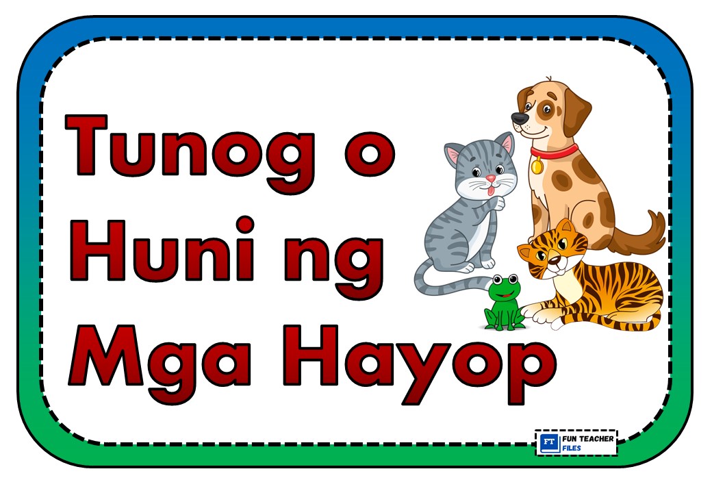 Tunog O Huni Ng Mga Hayop Flashcards Fun Teacher Files 9357