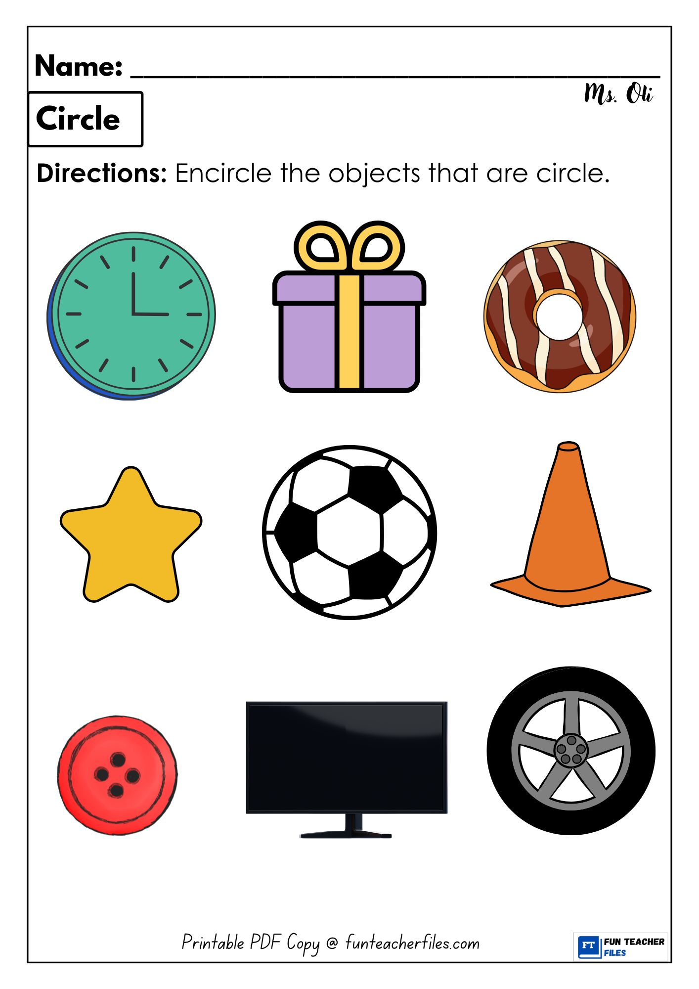 Circular Objects Name