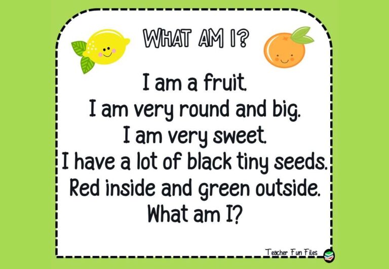 Fruit Riddles Pdf Fruit Riddles Reading Activity Set 1 - Fun Teacher Files