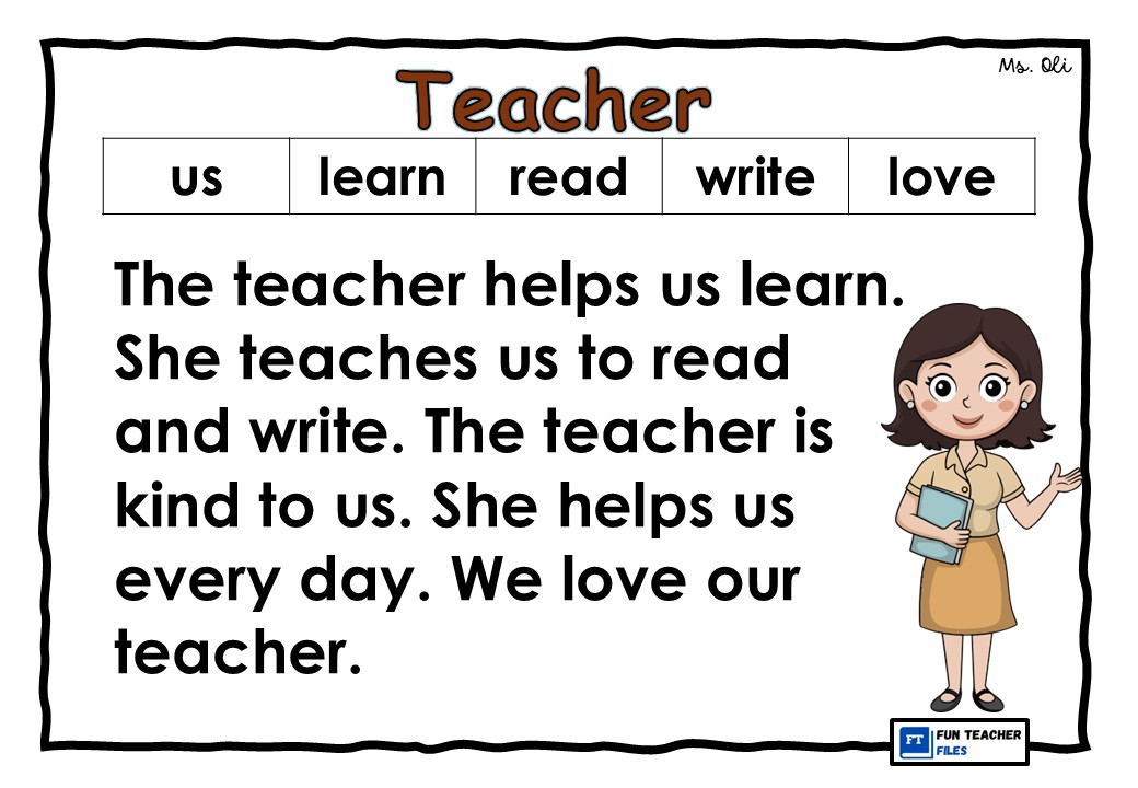 Read File Words Reading Practice with Sight Words Set 9 – Jobs - Fun Teacher Files