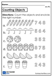 Counting Worksheet 7 - Fun Teacher Files
