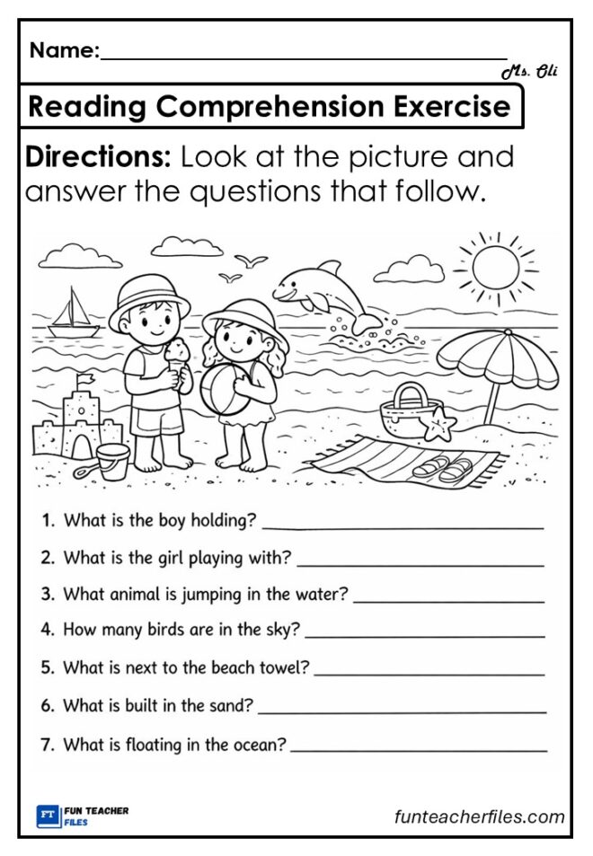 Reading Comprehension Activity 4 - Fun Teacher Files